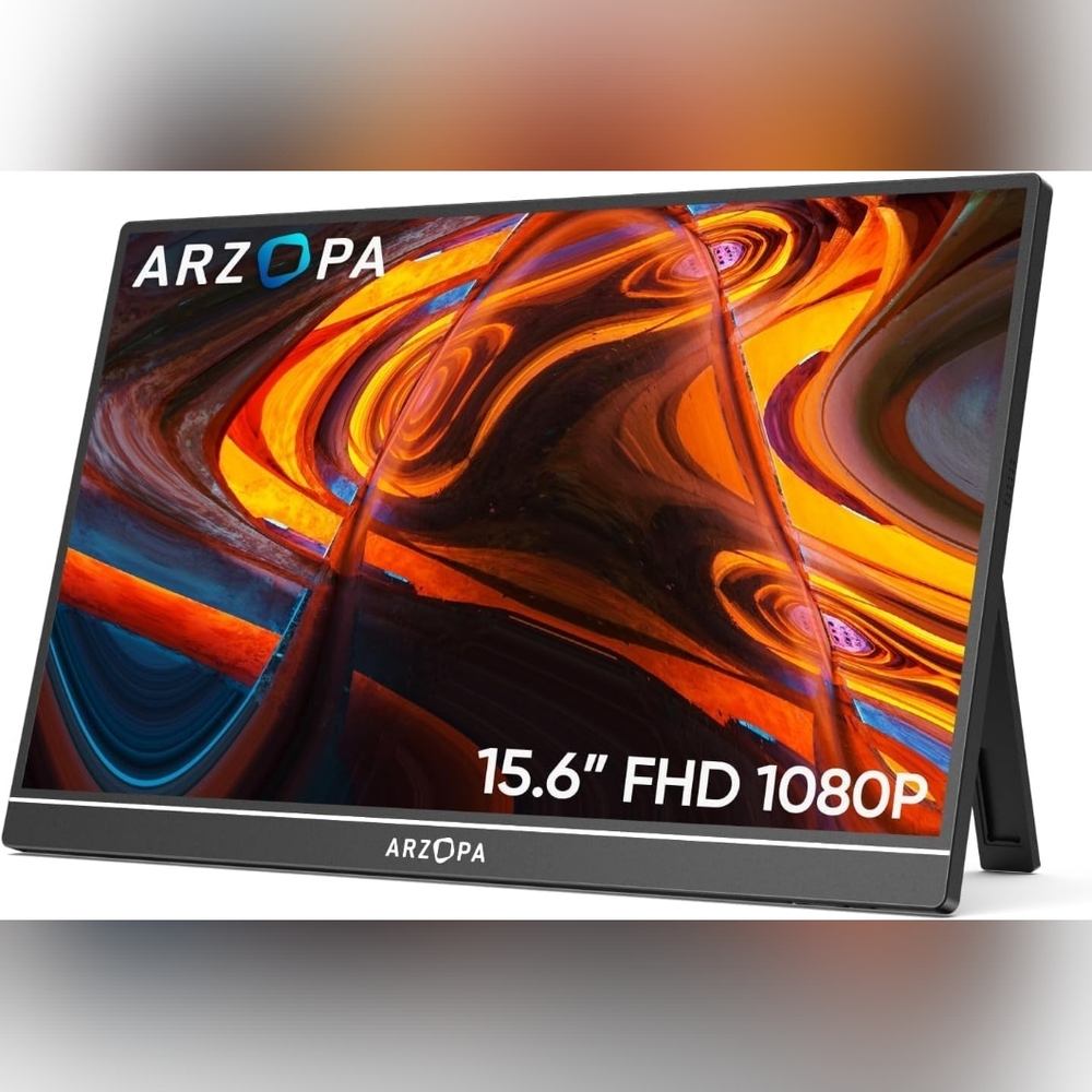 50% Off!!! New ARZOPA Portable Monitor 15.6'' FHD 1080P Kickstand - Model A1